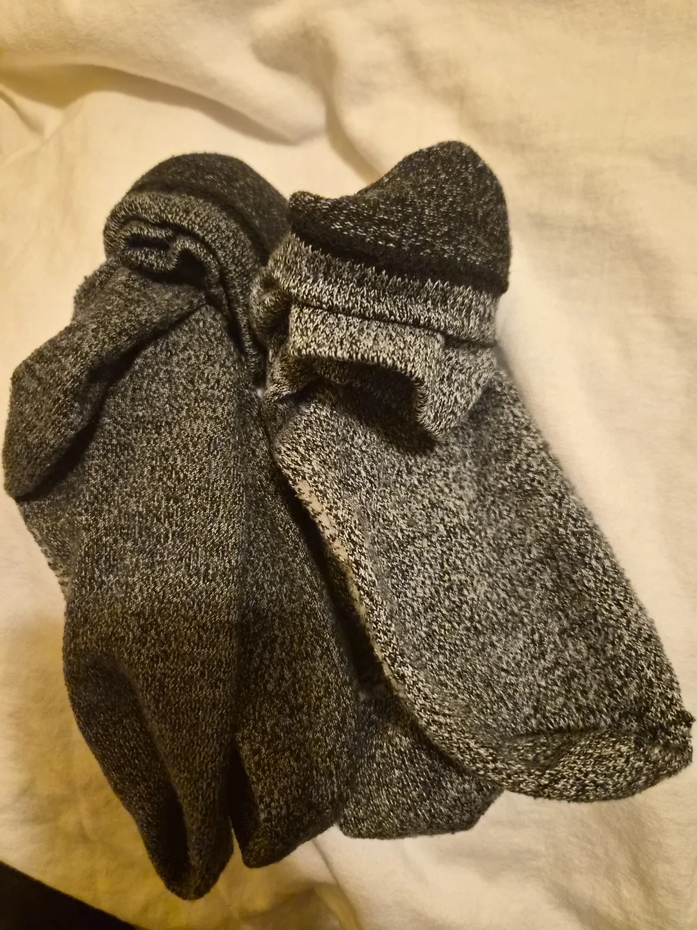 Steve Madden Gray Blacm Crew Socks - 2 Pack EUC Women's Size US 4-9